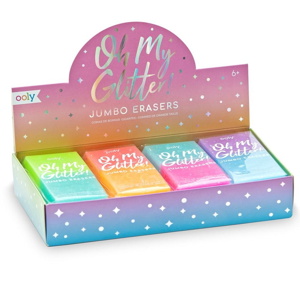 112637-1 OOLY Suddgummi Oh My Glitter Jumbo Erasers